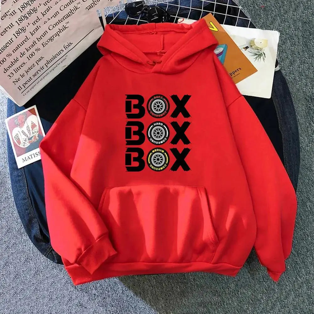 Box Box Hoodies