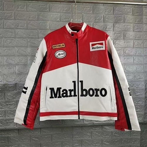Malboro Vintage Thick Leather Jacket